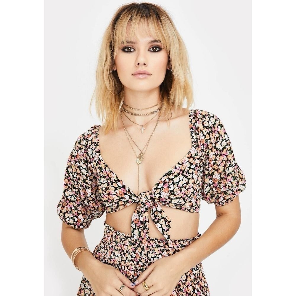Mink pink good girl crop top Large